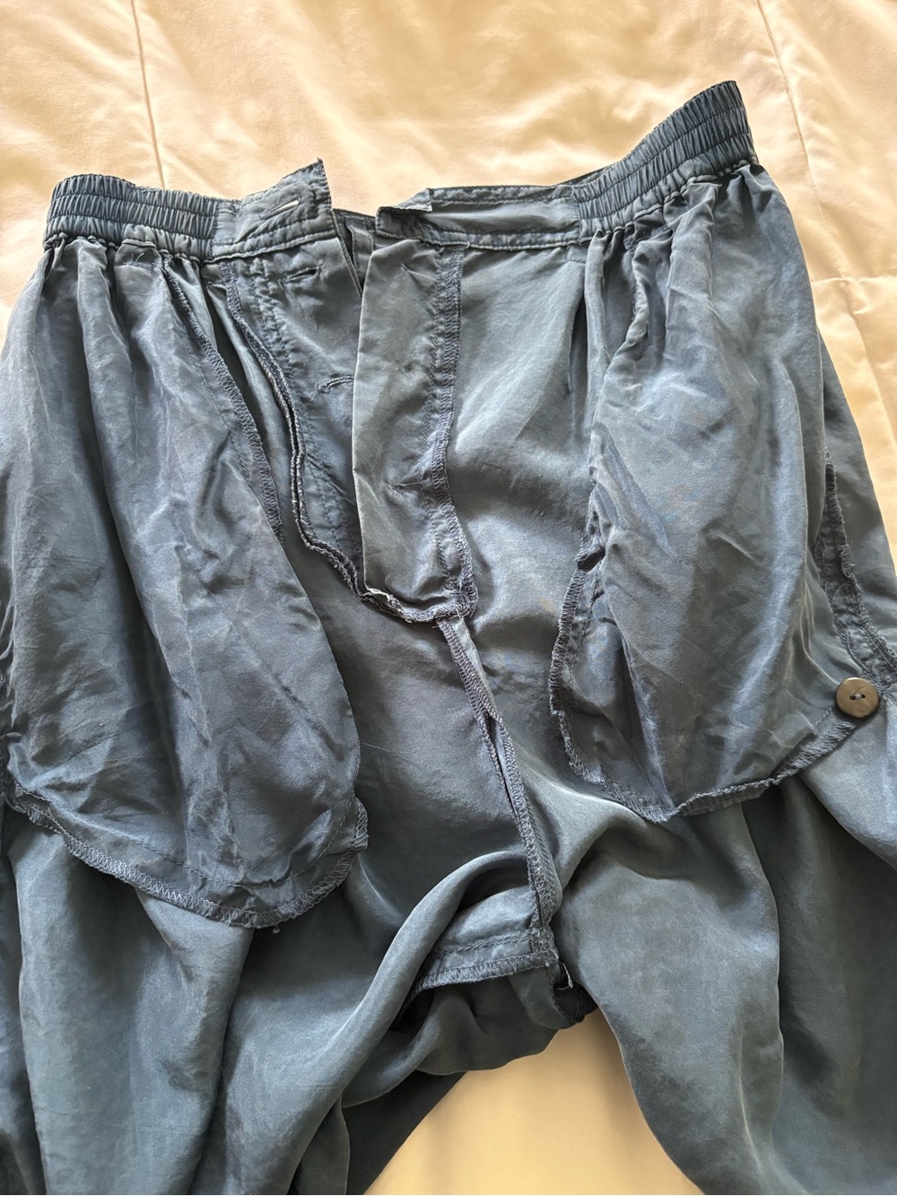 Compagnie Internationale Express 90s Vintage 100% Silk Shorts Wide Leg XS Ins 6” - Picture 6 of 14